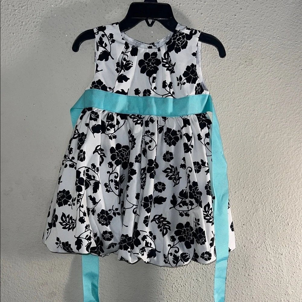 Polly Flinders Black and White Floral Dress
